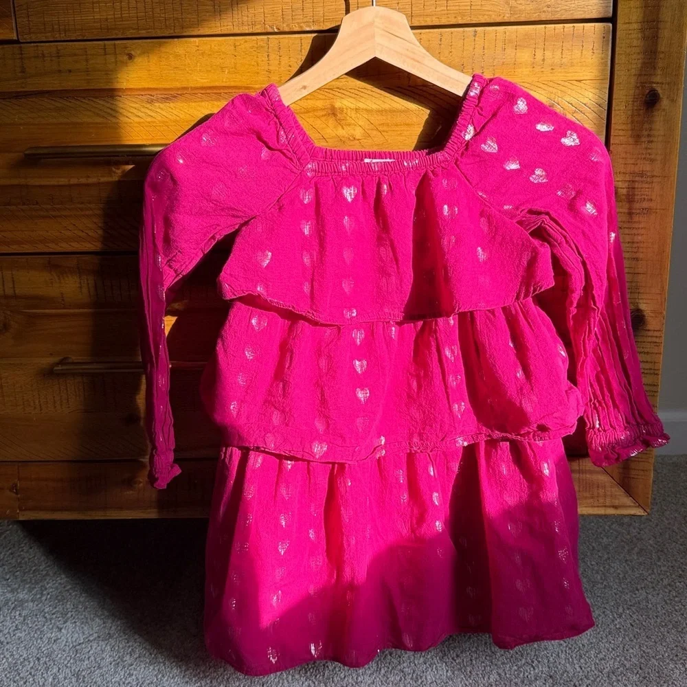 Crewcuts Vibrant Pink hearts 🩷 hearts 💞 Dress